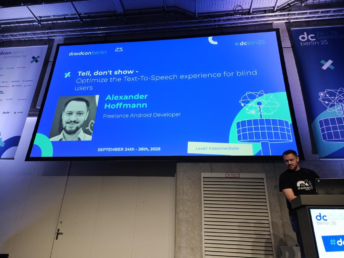 Tell, don’t show - Optimize the Text-To-Speech experience for blind users